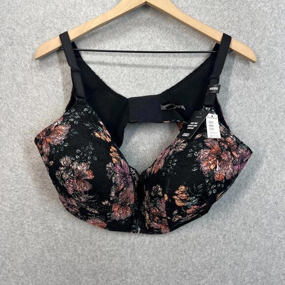 Torrid NWT Lightly Lined Everyday Wire-Free Bra Floral 360° Back Smoothing 40DDD - Picture 3 of 8